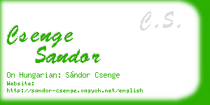 csenge sandor business card